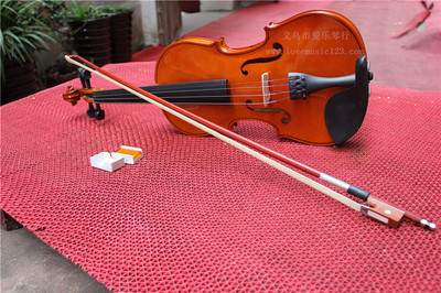 【4/4小提琴 实木配置 木色 小提琴 乐器 批发】价格,厂家,图片,民族拉弦乐器,义乌市爱乐琴行-